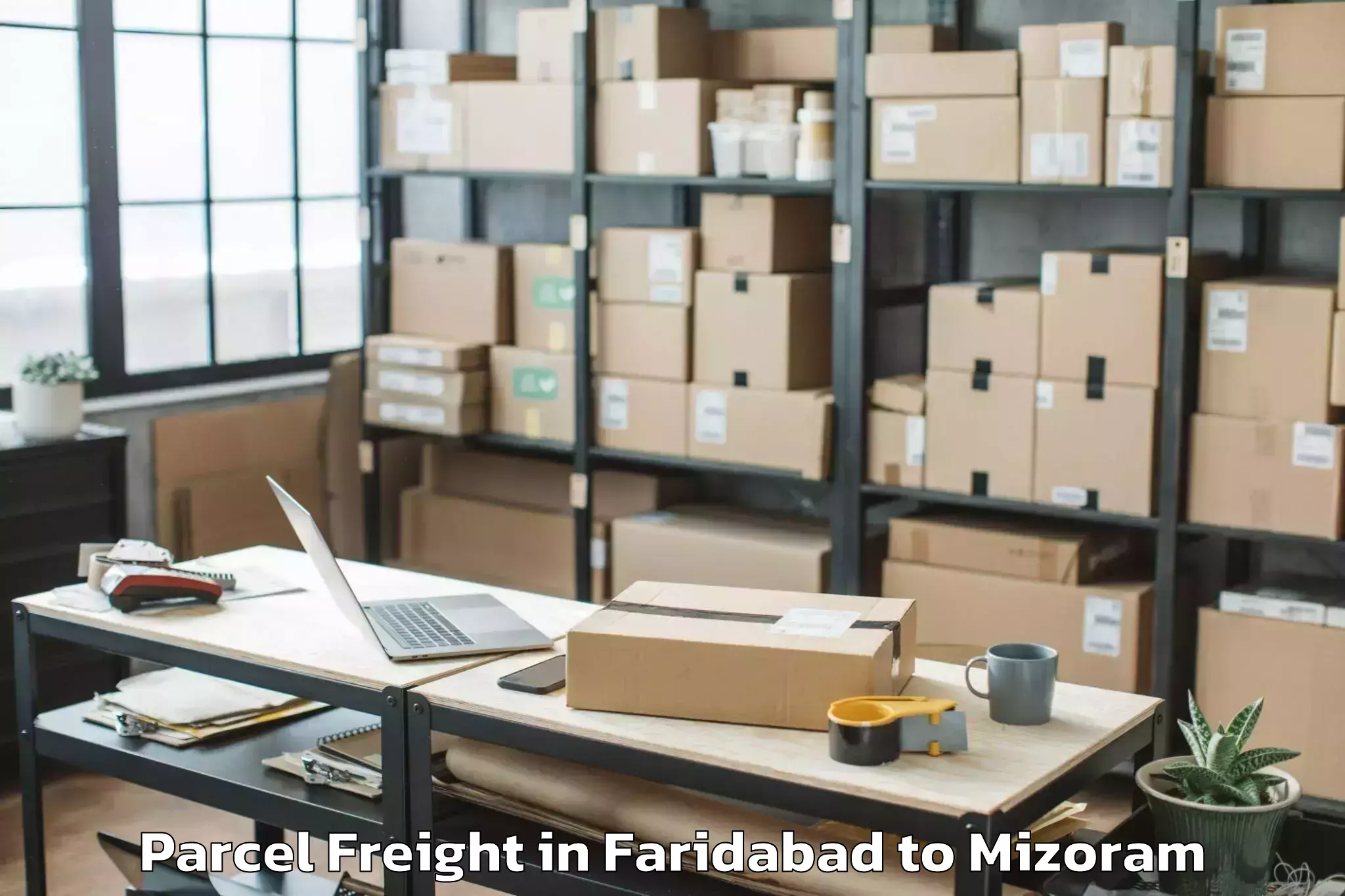 Faridabad to Champhai Parcel Freight Booking